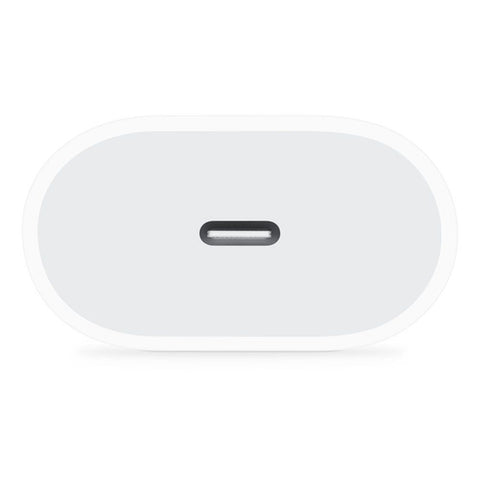 Carregador Apple Type-C 20W, Adaptador de Energia Rápido, Branco