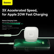 Baseus Traction Series Retractable 3-in-1 Fast Charging Cable (Fast charging easy to store 360° rotation Easy to stick on) White