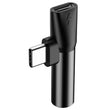 Baseus Audio Converter adapter from USB-C to USB-C port + 3.5 mm headphone jack black