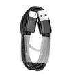 Cabo de Dados USB para Type-C 25W 1.5m, Carregamento Rápido e Transferência de Dados, Preto