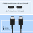 Cabo USB-C para USB-C 3A 1m, Carregamento Rápido e Transferência de Dados, Branco