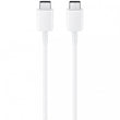Cabo USB-C para USB-C 3A 1m, Carregamento Rápido e Transferência de Dados, Branco