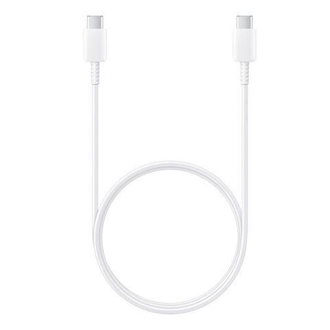Cabo USB-C para USB-C 3A 1m, Carregamento Rápido e Transferência de Dados, Branco