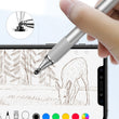 Baseus Golden Cudgel ACPCL-0S double-sided stylus for tablets, phones with gel pen - silver